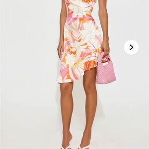 Fashion Nova Vibrant Floral Midi Dress